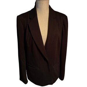 Kim Rogers Black Blazer Size Large Career Jacket Classic Tailored Office